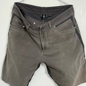 Kuhl Renegade Shorts Mens 36 Light Gray Khaki Cargo Chino Performance Outdoors